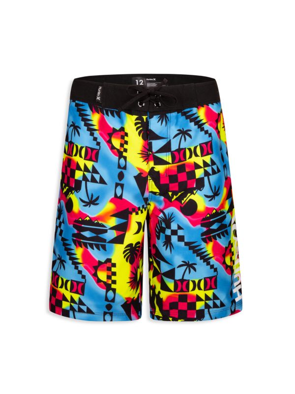 Hurley Boy's Abstract Blanket Pattern Board Shorts